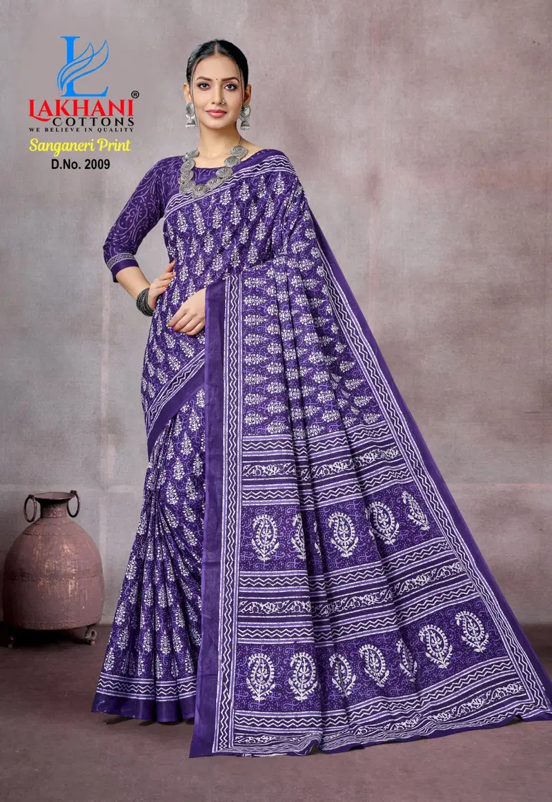 Sanganeri Print Vol 01 By Lakhani Heavy Cotton Printed Saree Bulk Orders In India